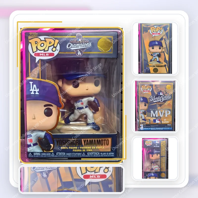 Figurine en vinyle officielle Funko Pop MLB Los Angeles Dodgers Yoshinobu Yamamoto, champions de la série mondiale, décoration de bureau, cadeau