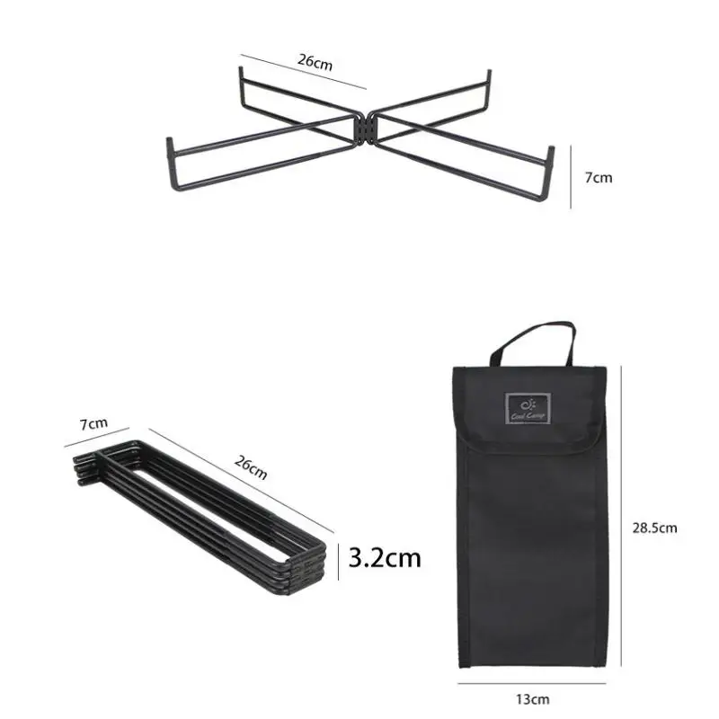 متعددة الوظائف التخييم طوي حامل معدني صندوق تبريد حامل صندوق الثلج حامل صندوق تخزين حديد قوس رفوف صندوق تخزين خارجي
