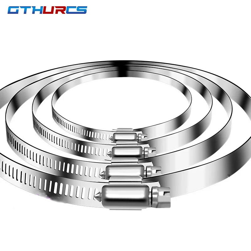 1pcs Stainless steel Hose Clamp Adjustable Drive Hose Clamp Fuel Line Worm Size Clip Hoop