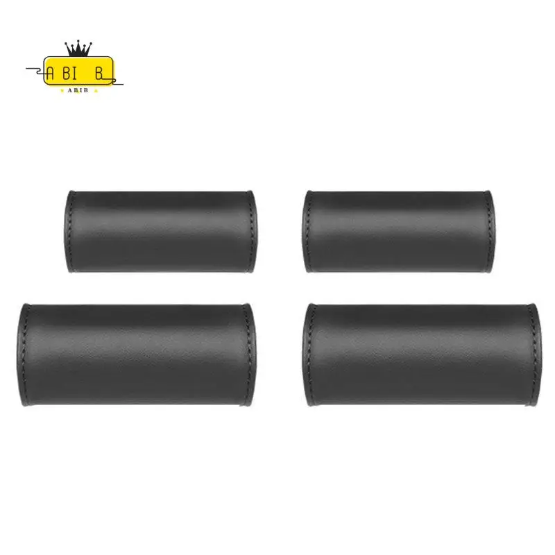 ABIB -For Tesla Model 3/Y Car Interior Armrest Gloves Side Door Handle Protection PU Leather Handlebar Grip Cover Set/4Pcs