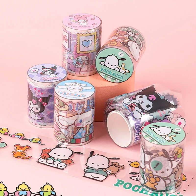 4/16pcs Sanrio Washi Tape Cinnamoroll Kuromi Pachacco Washi Tape Diy Scrapbooking Collage Material Sticker Stationery Supplies