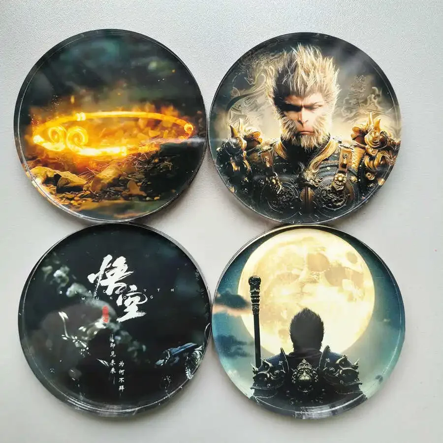 Black Myth Wukong Black Wukong Game IP Refrigerator Sticker Merchandise Magnetic Peripheral Commemorative Ornament