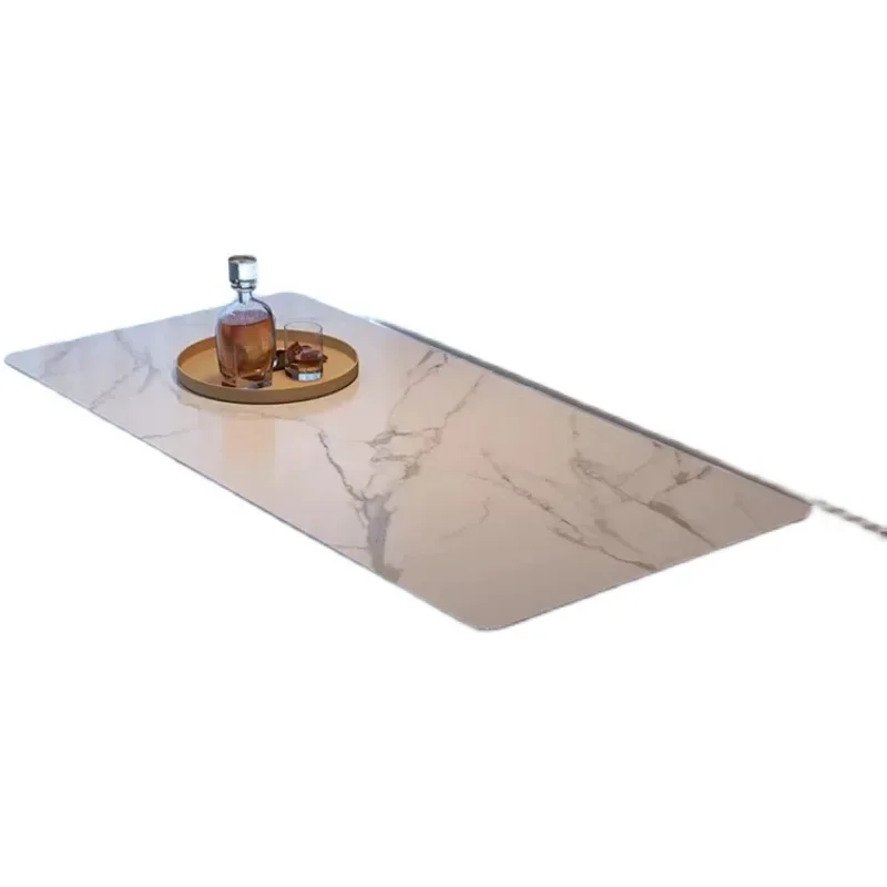suspended rock slab dining table Small apartment designer light luxury Internet celebrity rectangular living room dining table