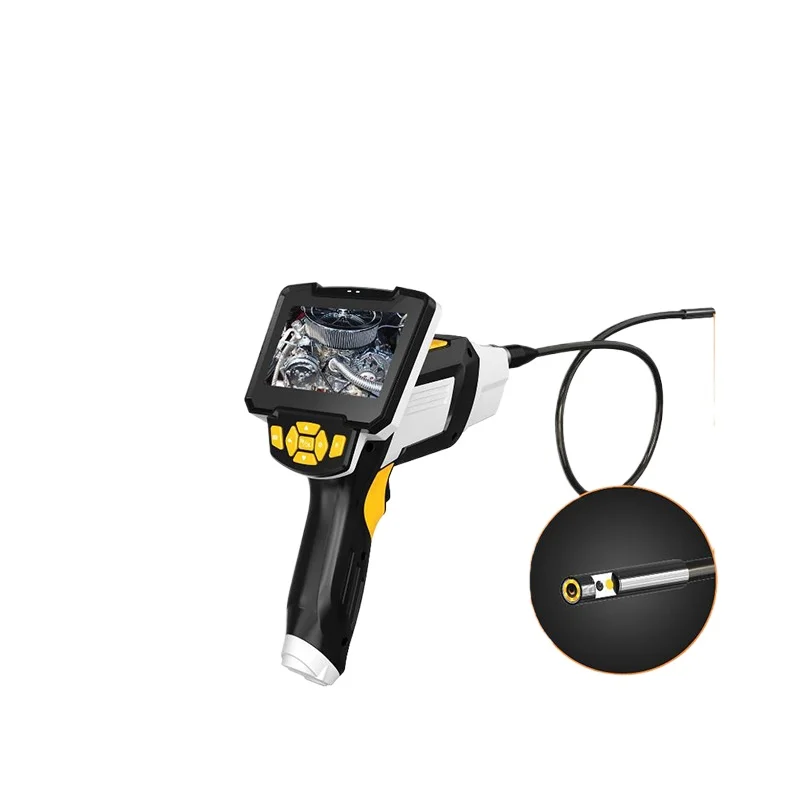 

Dual lens industrial pipe endoscope handheld high definition 720P waterproof hard wire 1 meter wide angle