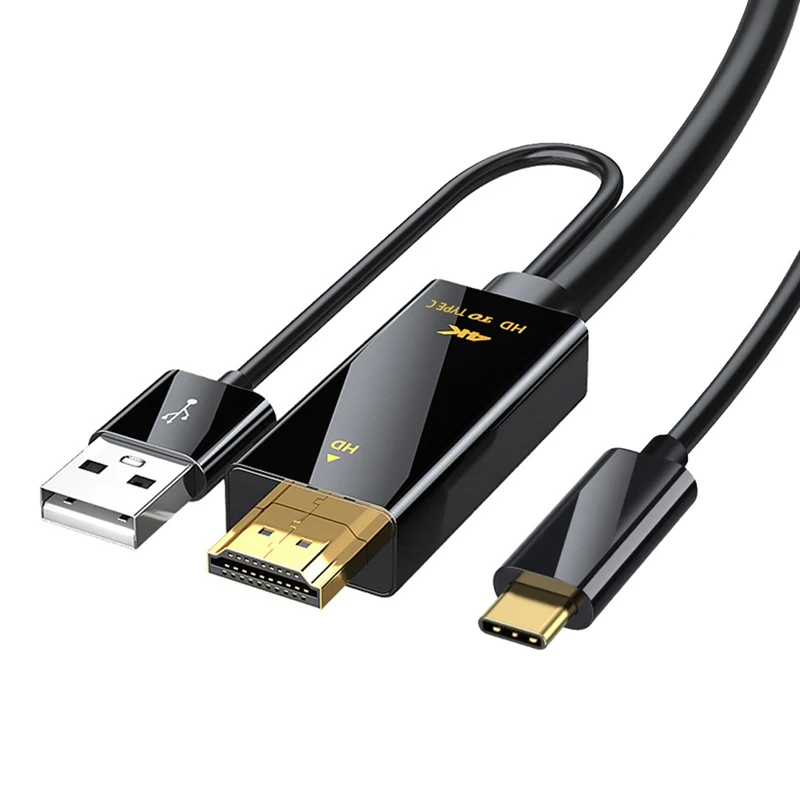 

Кабель-преобразователь HDMI совместимый с Typc C 4K 60 Гц адаптер для ПК ТВ приставки PS4 PS5 проектора ноутбука