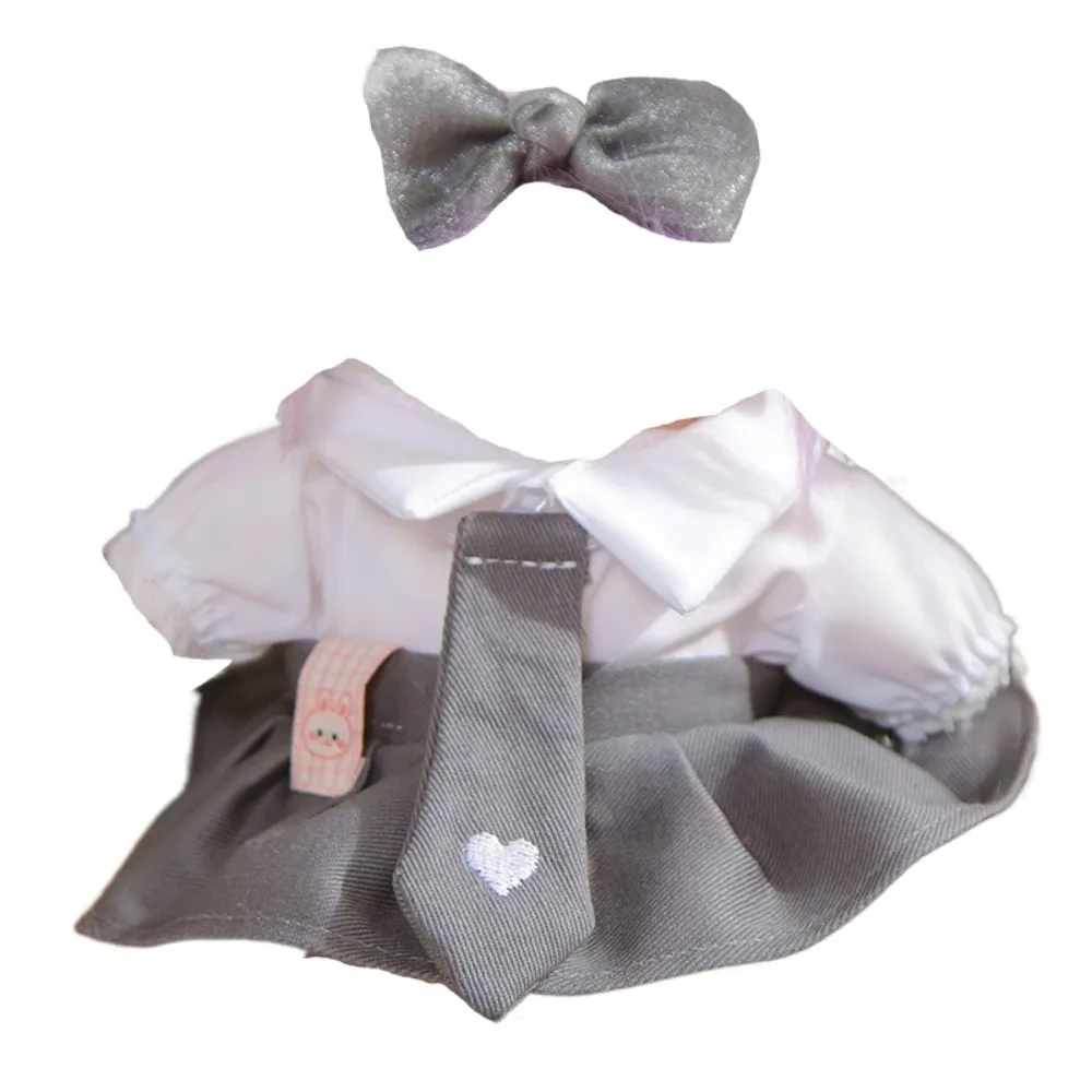 

Pleated Skirt 20cm Cotton Doll Clothes Bow Hair Clip Dress Cotton Doll's Clothes Lolita Outfit Plush Doll Clothes