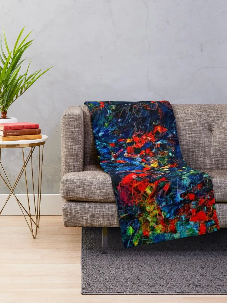 Forestine By Jean-Paul Riopelle Vibrante Edition Throw Blanket Winter beds Quilt Heavy Blankets