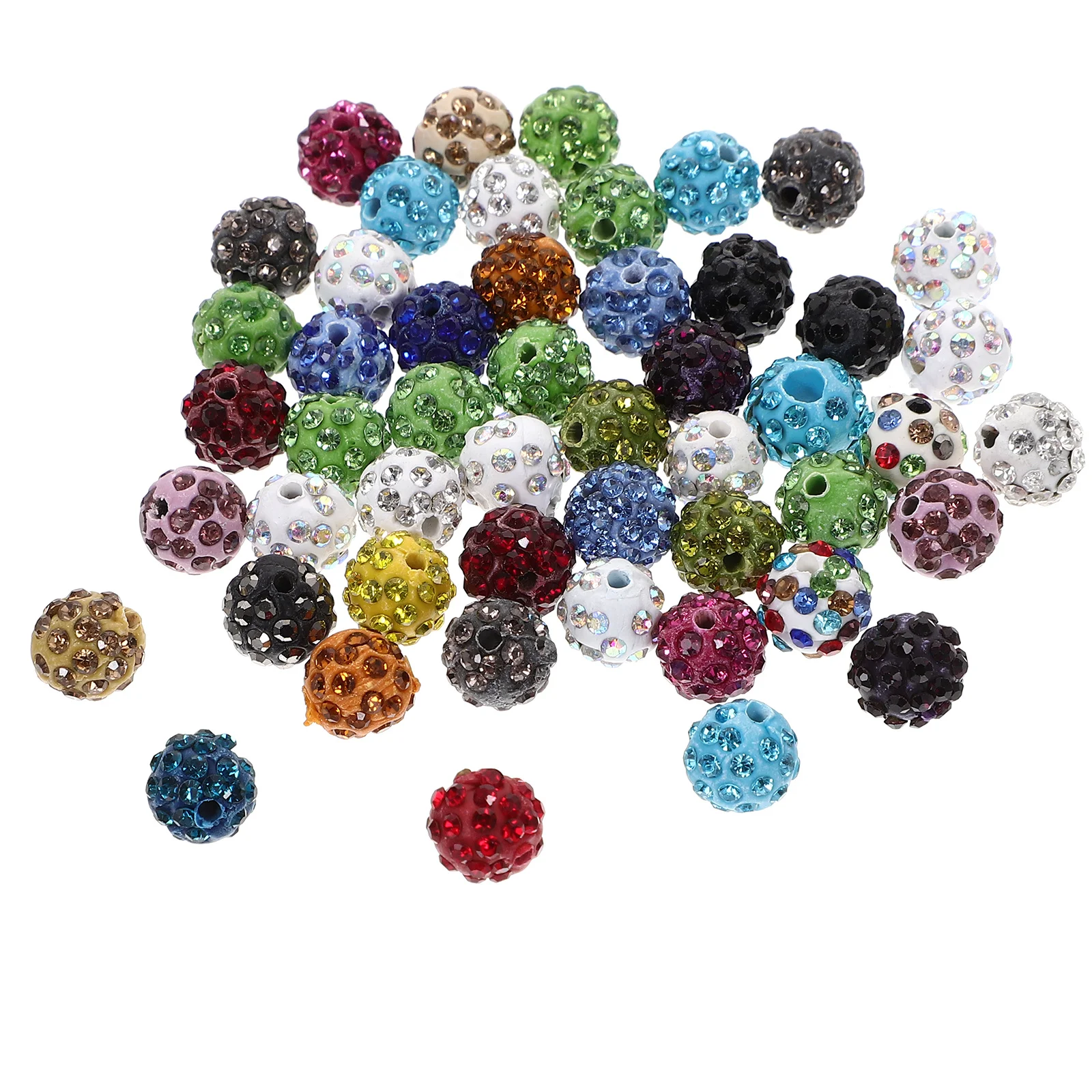 

50pcs Drilled Ball Large Spacer Beads For Jewelry Making Diy Craft Supplies Loose Beads For Bracelets Necklaces Handmade