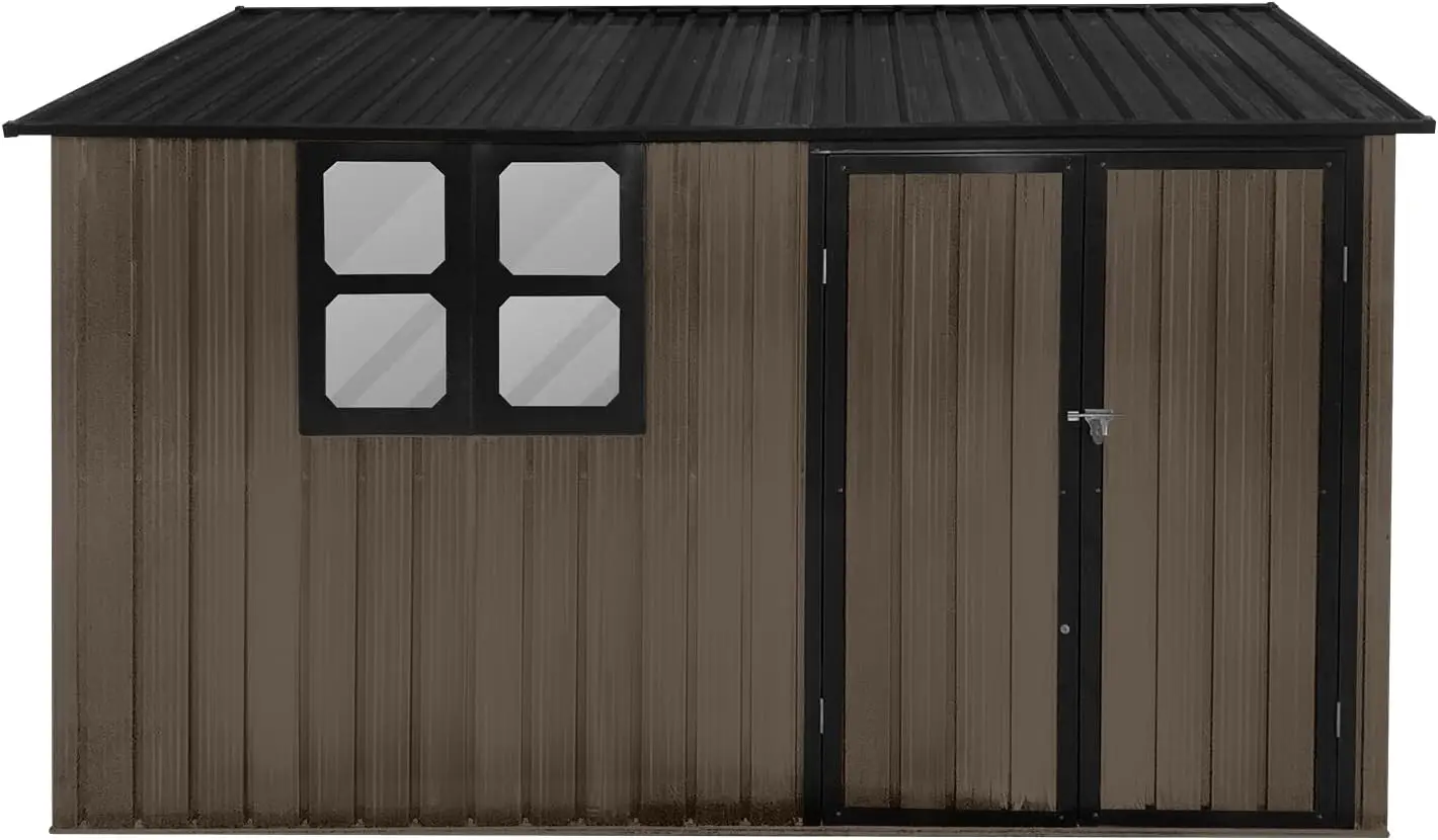 Outdoor & Storage Clearance, Metal Anti-Corrosion Utility Tool House with Lockable Door