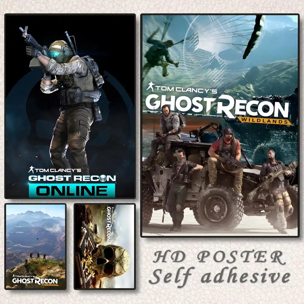 Tactical Game T-Tom Clancys Ghost Recon Wildlands Wall Art Sticker Mural Print Decorative Poster for Living Room Home Decor