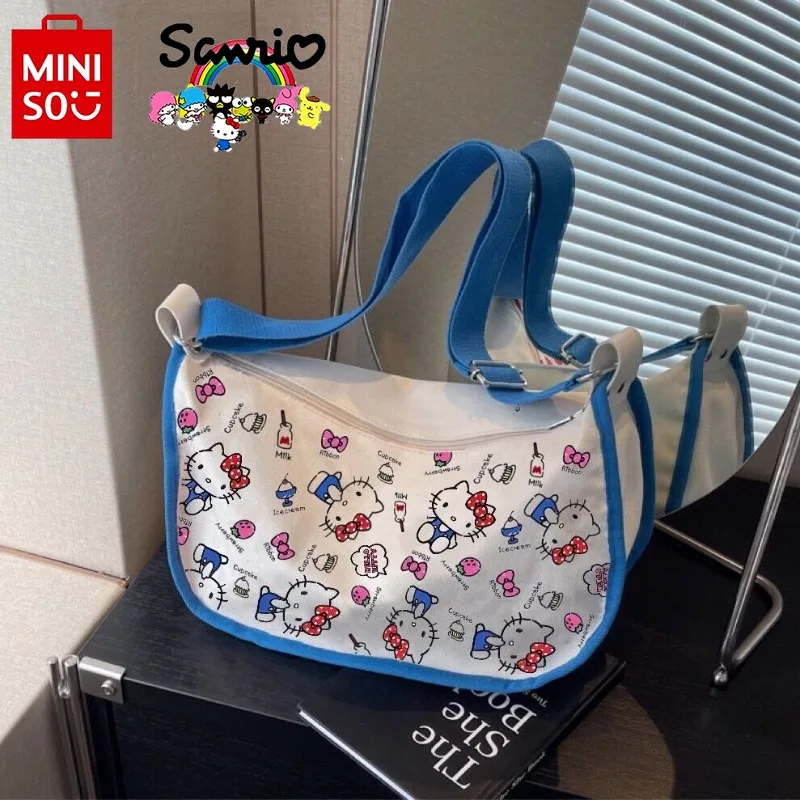 HelloKitty 2024 New Women's Handbag Fashionable High Quality Women's Shoulder Bag Cartoon Large Capacity Girl Shopping Bag