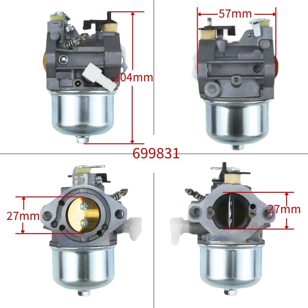 Carburateur de tondeuse à gazon 699831 694941, pour Briggs & Stratton 283702 283707 284702 284707 284777 286702 286707 289702 289702 289707