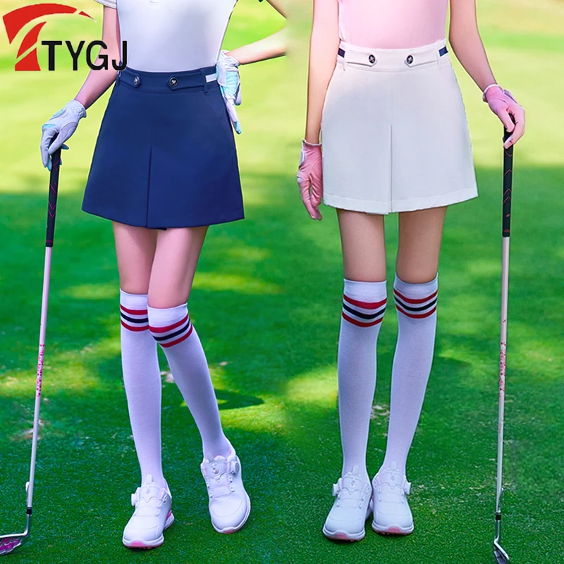 

Ttygj High Waist Wrapped Golf Skirts Women A-Lined Skorts with Inner Short Spring Summer Basic Solid Casual Office Mini Skirts