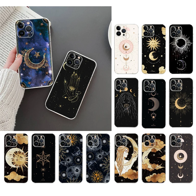 

Phone Case For iphone 17 Pro Max Air 16 15 14 13 Pro Max 15 16 Pro 15Plus Witches moon Tarot Mystery Totem