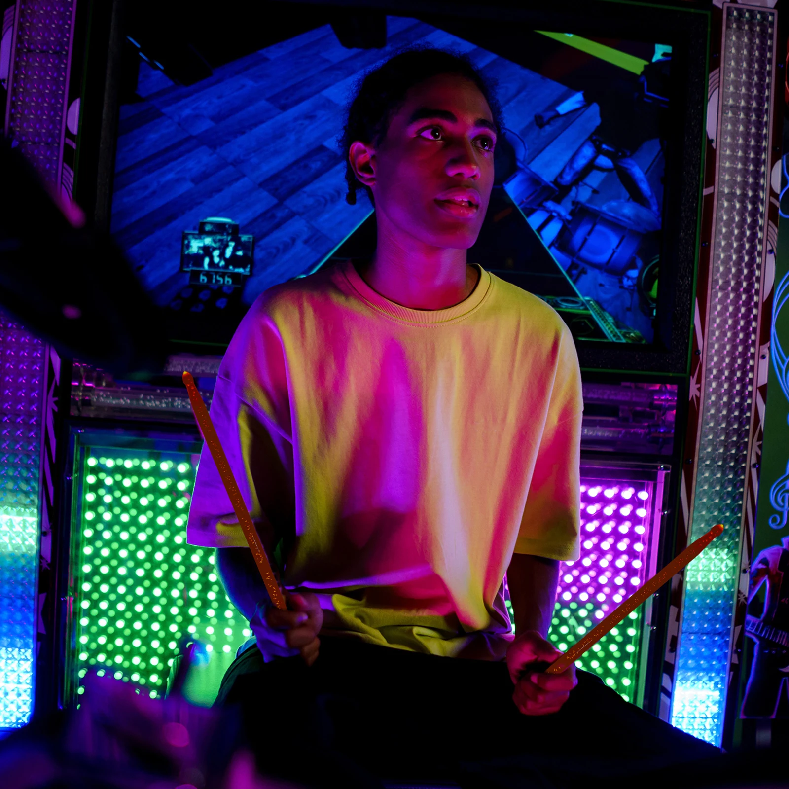 

Drumsticks Luminous Light Up Glow Acrylic 5A Yellow Bright LED Child