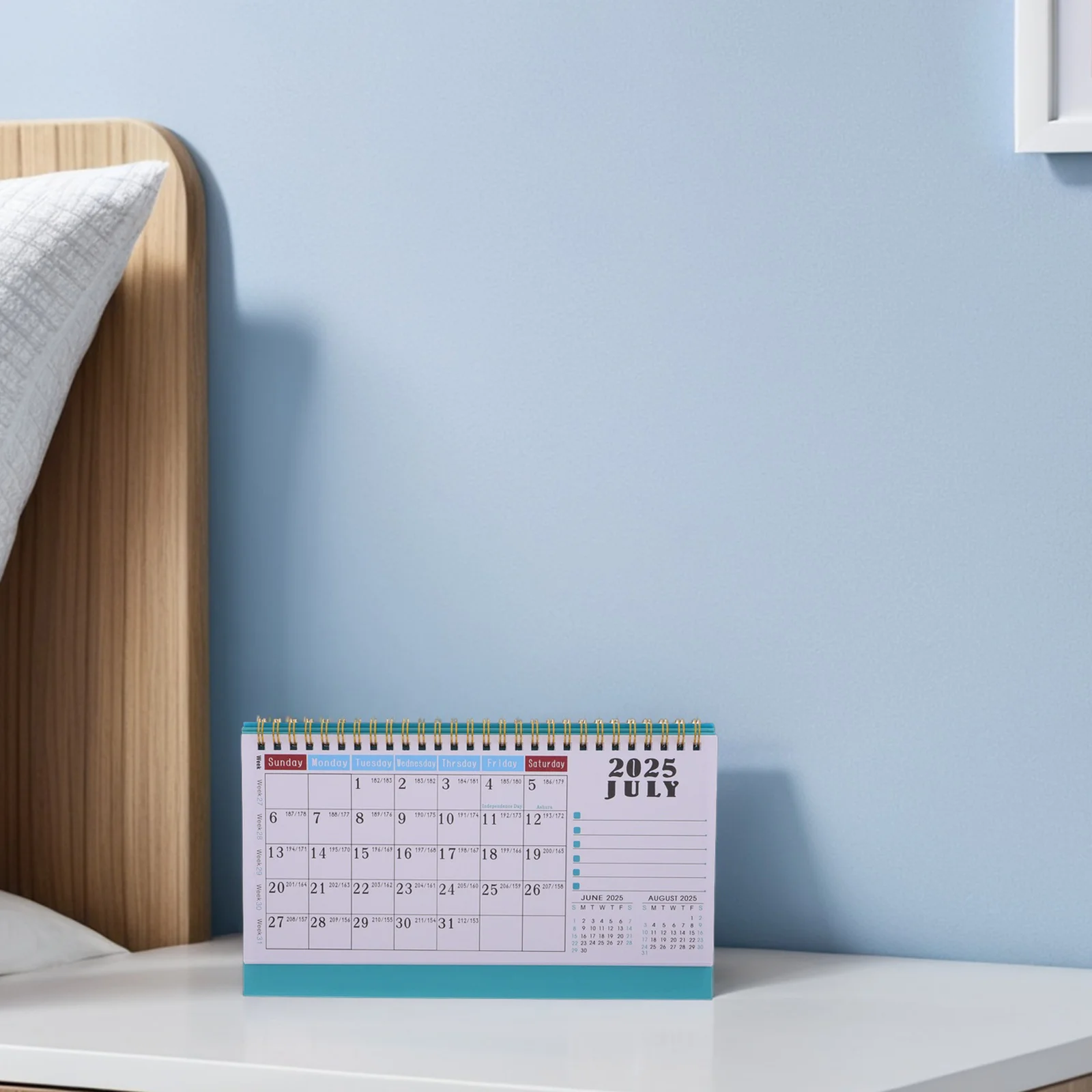 2026 Standing Sky Blue 18 Large Family Calendar Months Large Family Mini Desktop Desk Planner Desk Calendar Year