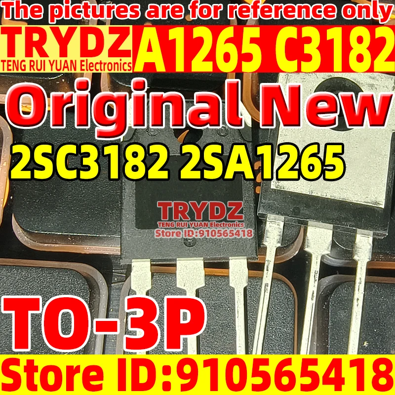 5-1 أزواج الأصلي الجديد A1265 C3182 2SC3182 2SA1265 C3182N A1265N TO-3P الترانزستور