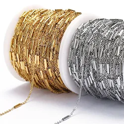 2 metri collana in acciaio inossidabile tubo a catena accessori a catena in oro per bracciali componenti per la creazione di gioielli fatti a mano fai da te