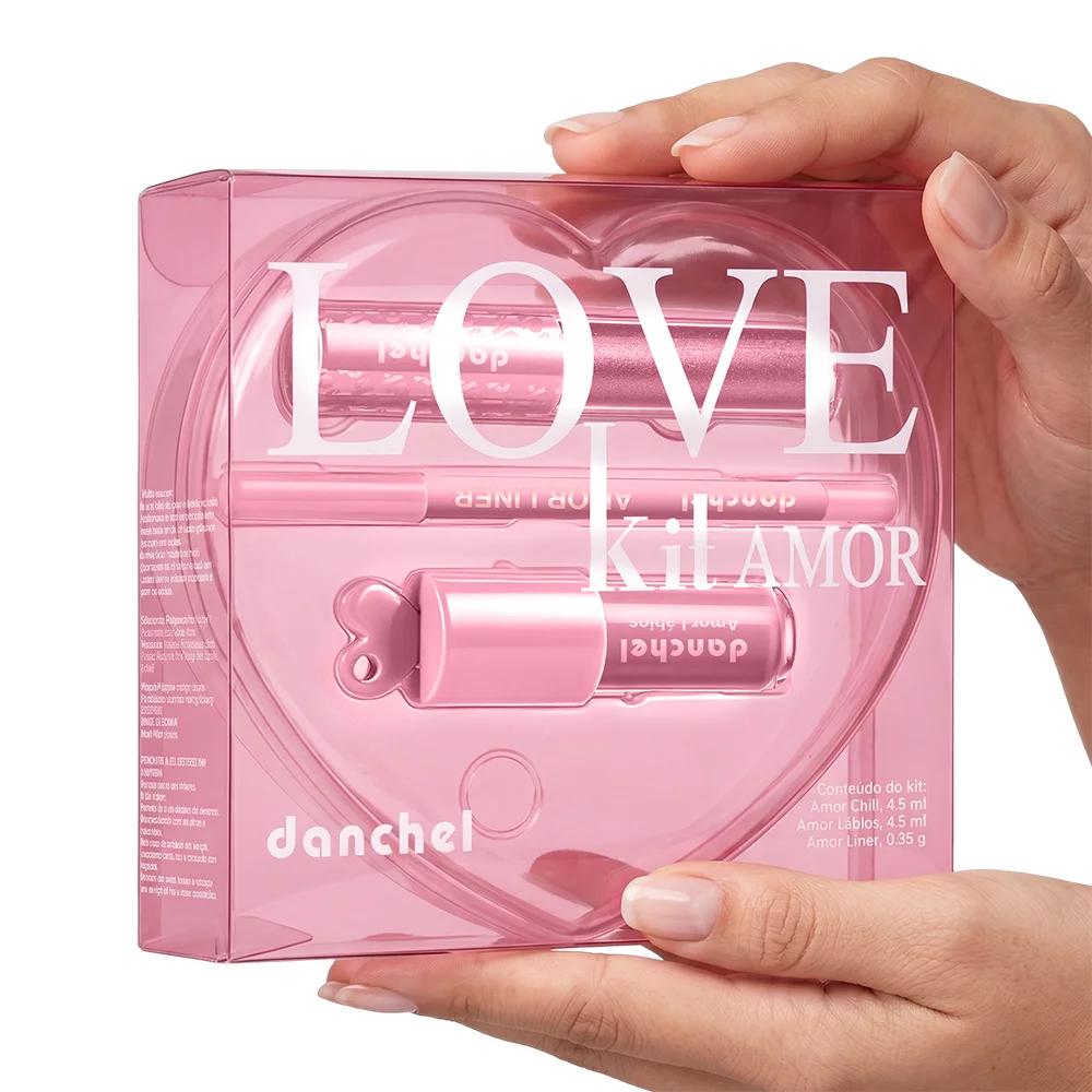 Valentine Gift For Women 3Pcs Heart Shape Lip Kit Plumper Gloss Instant Moisturize Longwear Hydrating Lip Gloss Cosmetic Set