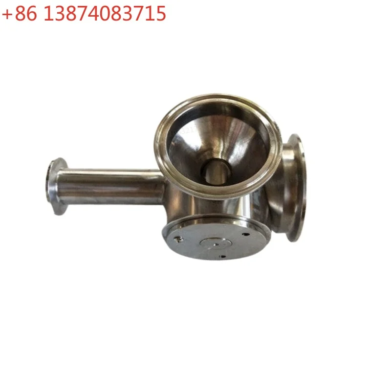 For 304 316 Material Filling Machine Accessories 500g Paste Machine Three-way Rotary Valve, Discharge Valve