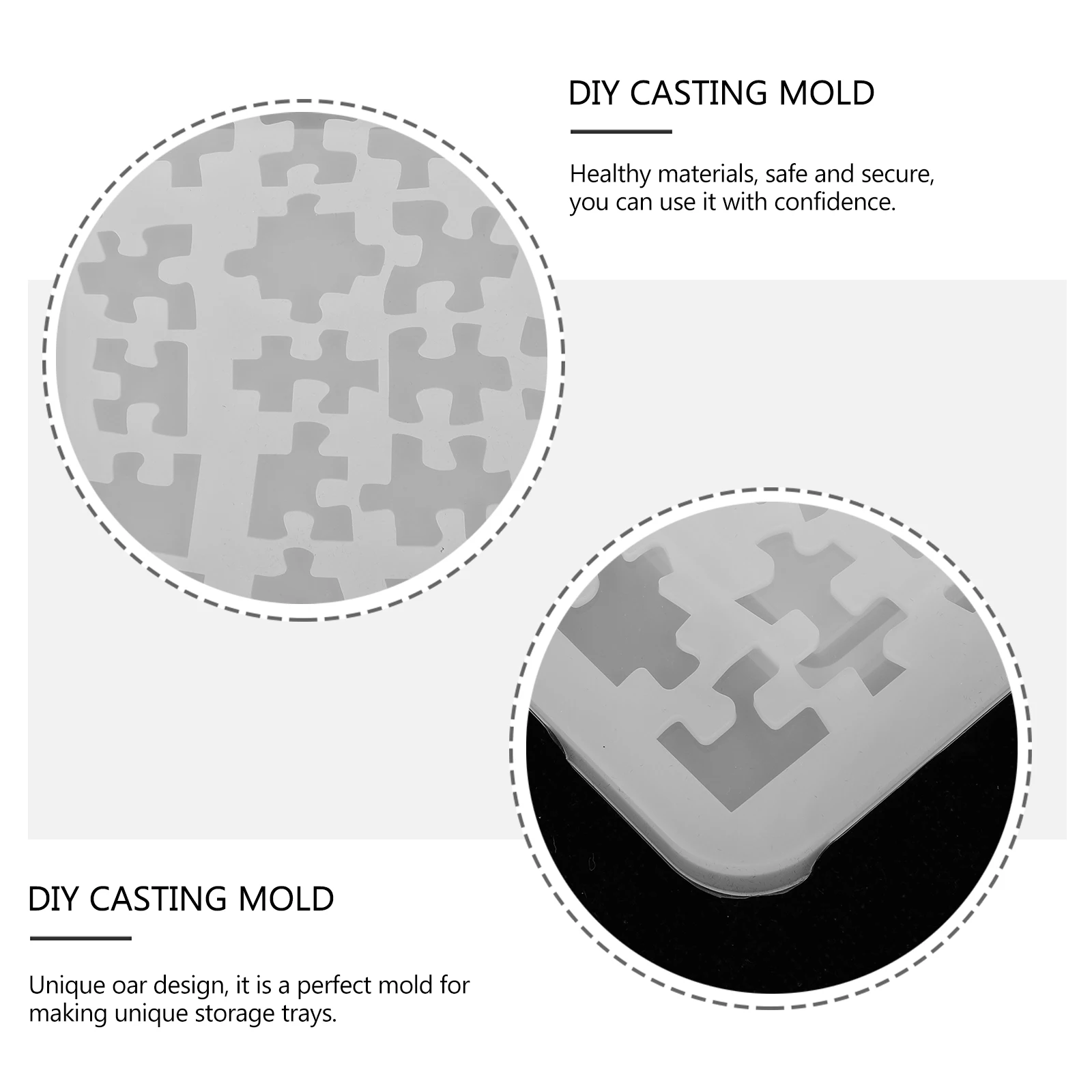 

2Pcs Creative Geometric Puzzle Mold Silicone Reusable Flexible DIY Resin Crystal Craft Mold for Handmade Adornments and Casting