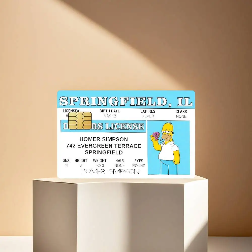 Cartoon-Kreditkarten-Schutzfolie 4 Stück Aufkleber für Busfahrkarten Vorderseitige Dekoration Bank-Debitkarten Wasserdicht T-The S-Simpsons – Detail 9