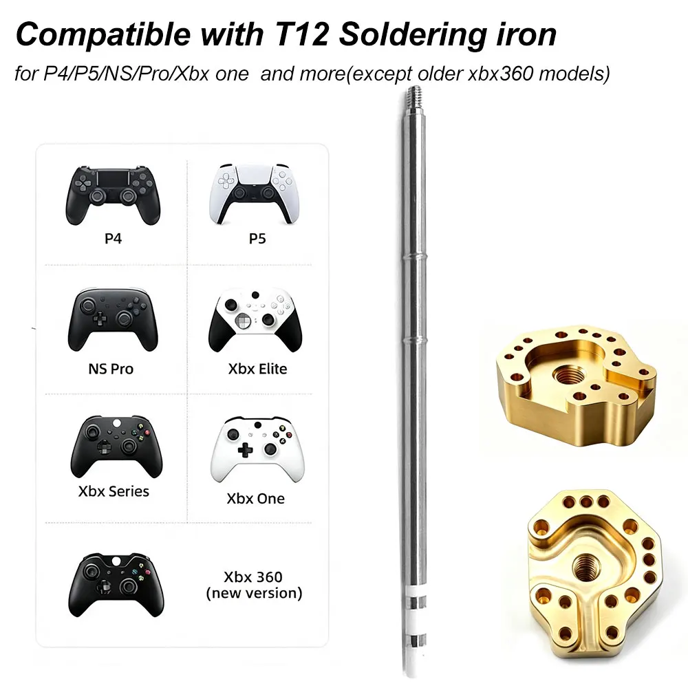 T12 Soldering Iron Tip Set, Game Controller Joystick Repair Tool Kit for PS5 PS4 Xbox Series X S Xbox One Switch Pro Controller
