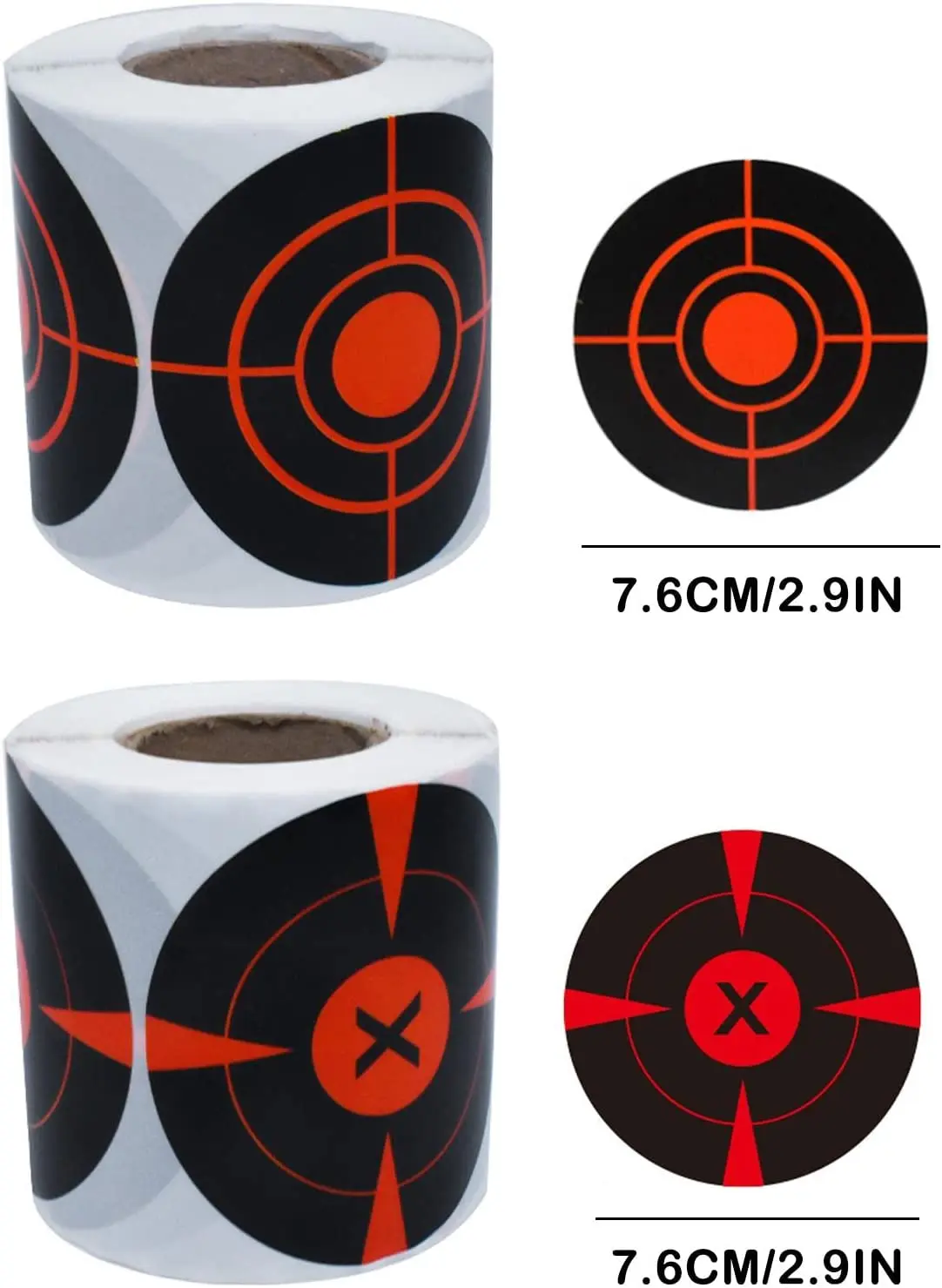 250 Pcs Target Stickers Adhesive Target Pasters Fluorescent Shooting Targets Stickers Self Adhesive Targets for Shooting