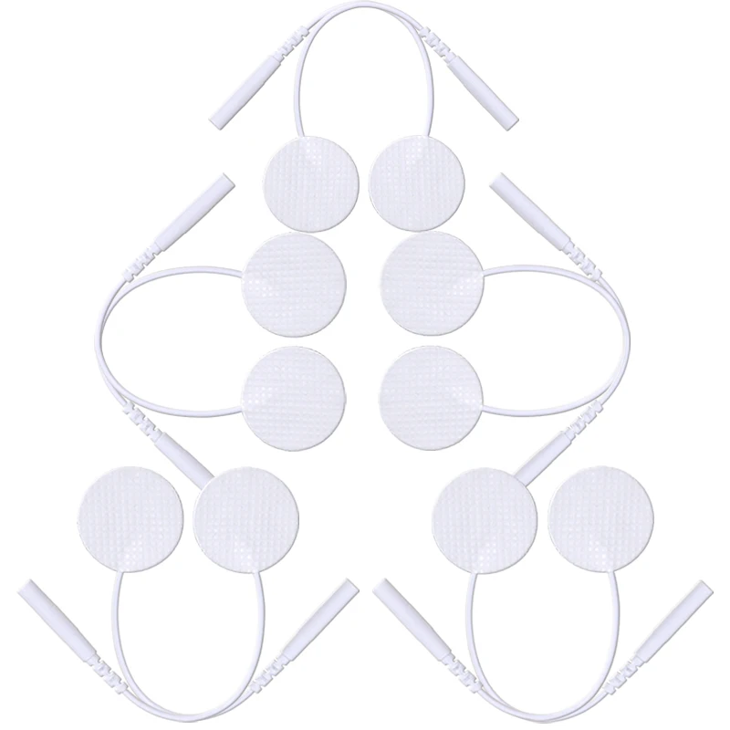 منصات القطب الكهربائية ذاتية اللصق 25 مللي متر مع جل موصل ل EMS محفز العضلات الكهربائية نبض مدلك استبدال الملحقات #4