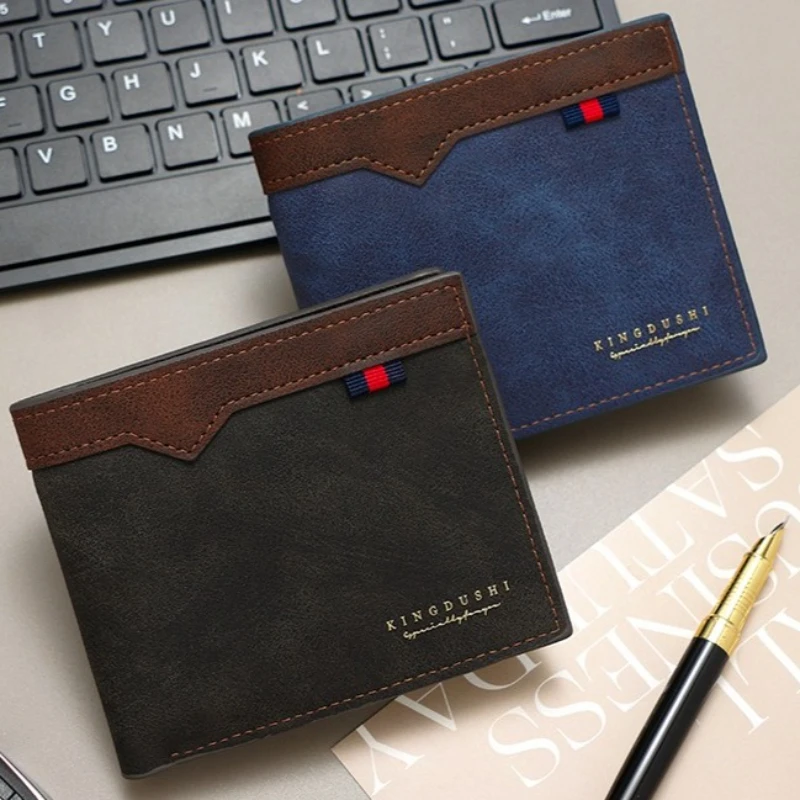 2025, neue Herren-Bifold-Kurzbrieftasche, modisch, minimalistisch, lässig, mit mehreren Steckplätzen, große Kapazität, Reißverschluss, Herren-Geldbörse mit Münztasche