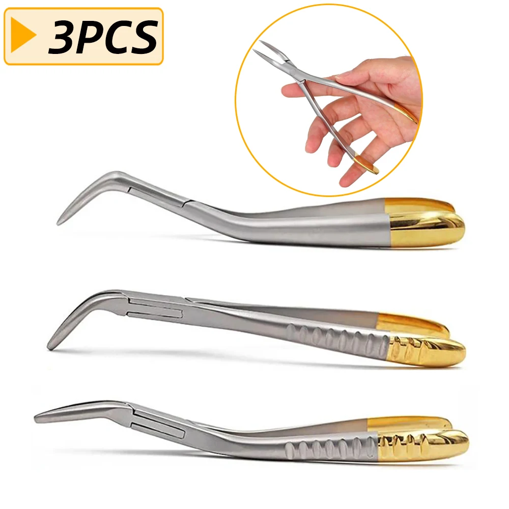 

Kit Dental Pliers Residual Root Tweezers Tooth Extraction Forceps Curved Maxillary Mandibular Teeth Universal Dentist Tools