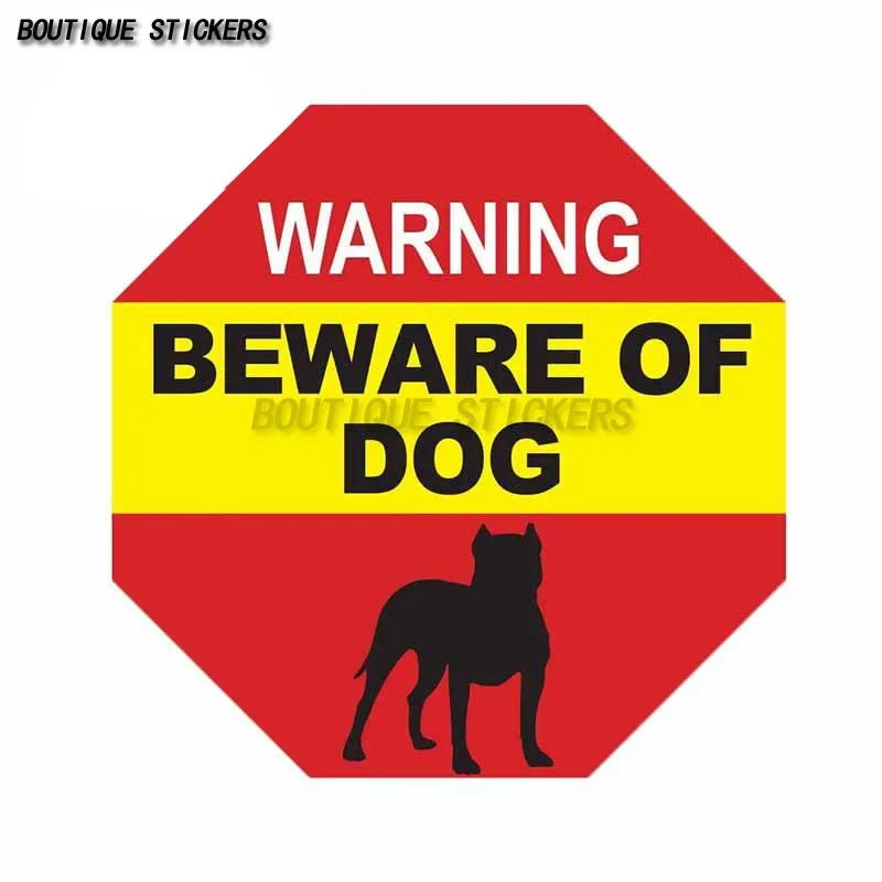 

Bulldog Warning sign Car sticker No break in Dog at home sign Waterproof PVC decal Car window bumper Wall sticker