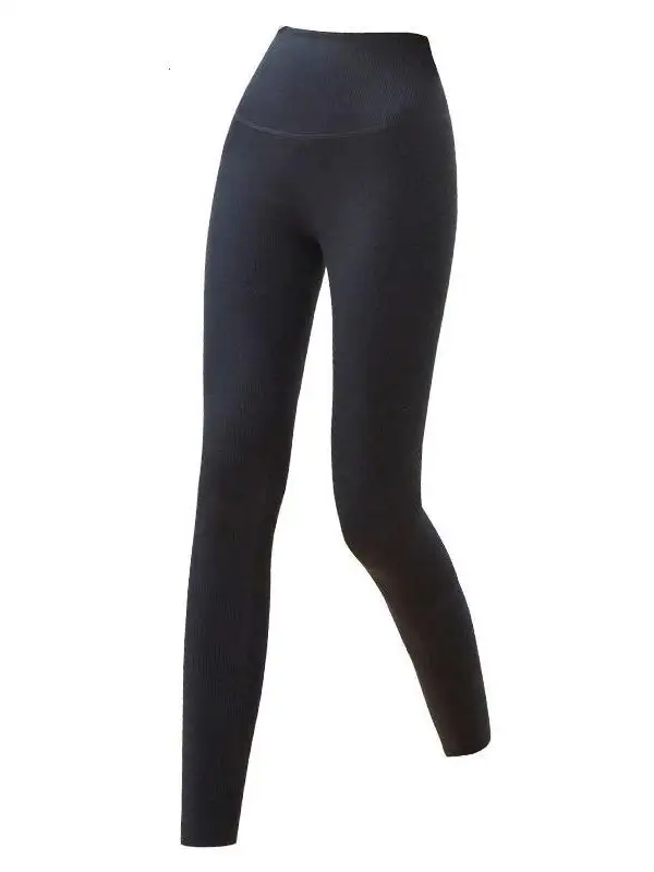 High Waist Fce Lined Yoga Pants Women's Tight Fit Elastic Warm Base Layer Trousers Autumn Winter New Sle Cotton Spandex