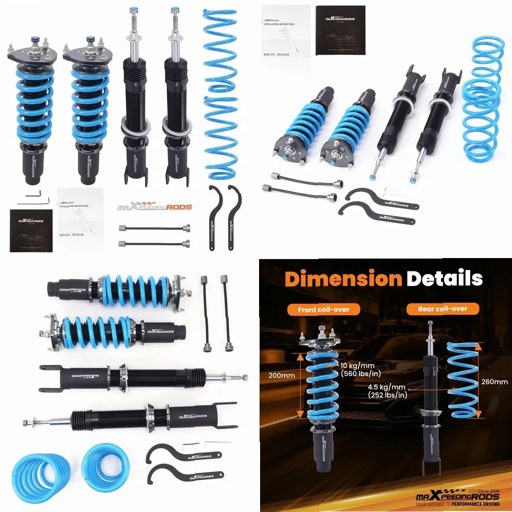 

MaXpeedingrods 24-Way Adjustable Coilovers for Infiniti Q50 AWD 2014-2024, Performance Suspension Kit