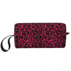 Gothic Pink Zebra Stripes Makeup Bags Toiletry Cosmetic Bag Fashion Outdoor Pouch for Purse Storage