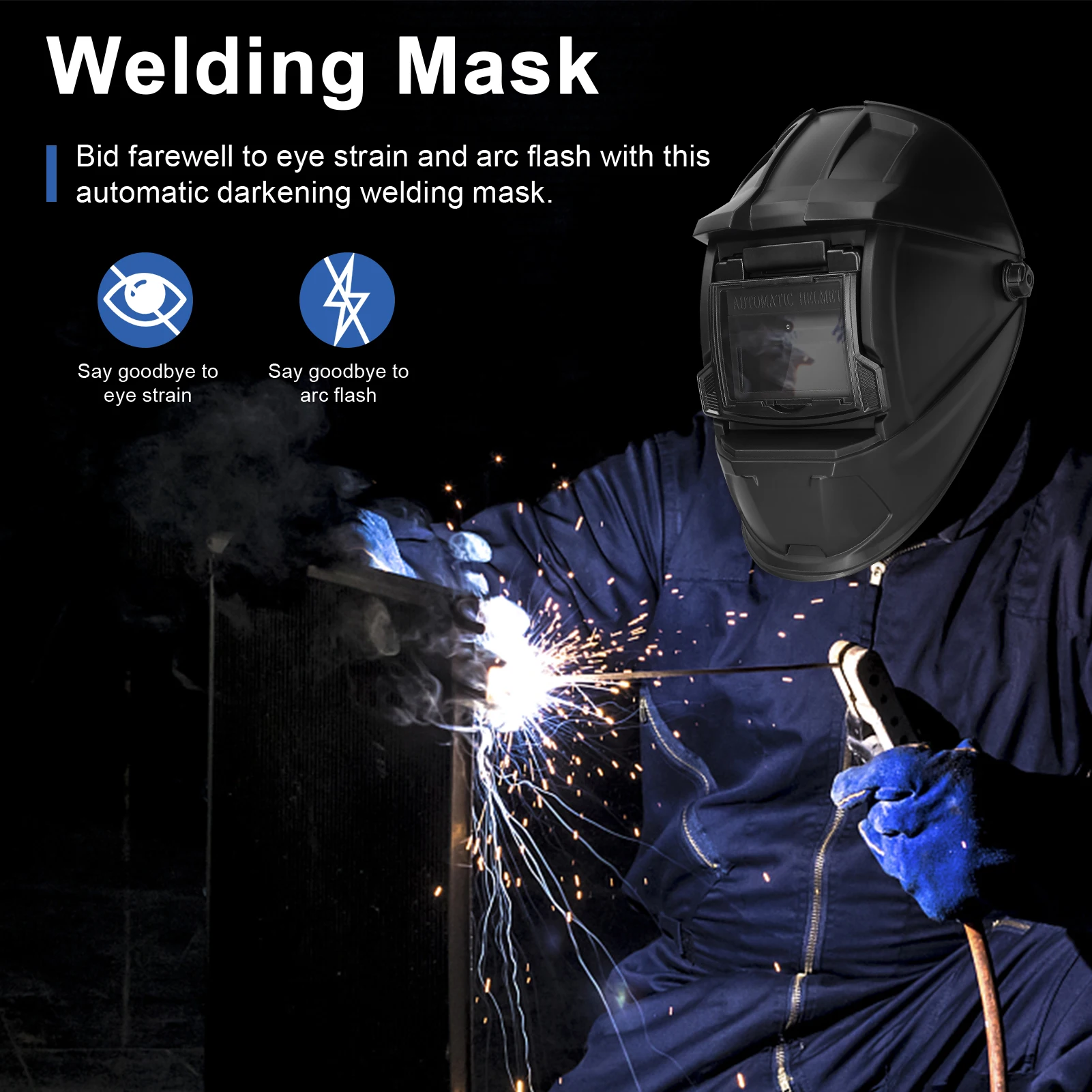 Automatic Dimming Welding Mask HeadMounted Welding Helmets Welding Argon Arc Welding Mask Protective Welding Mask Welding Mask