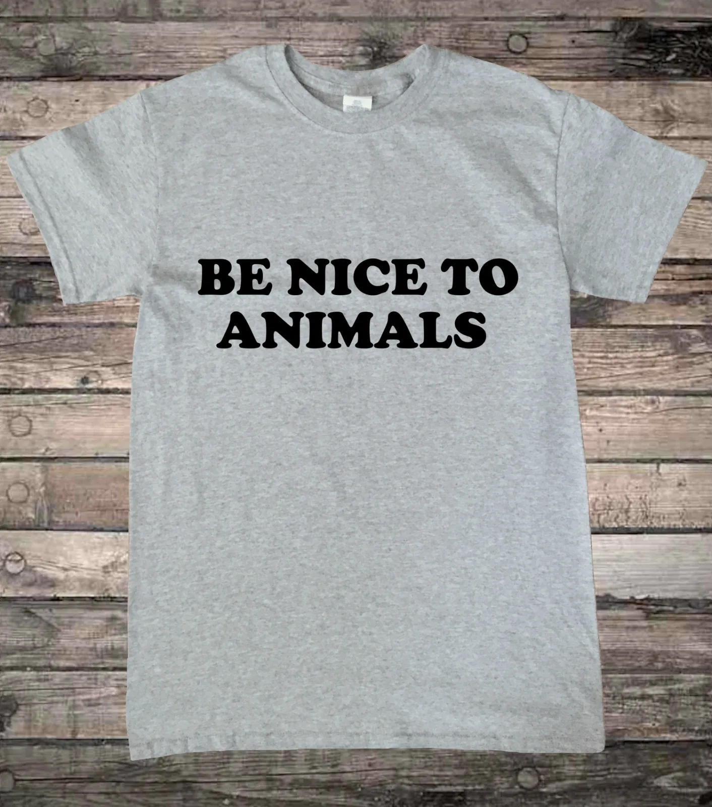 Be Nice to Animals Animal Lover Veggie T-Shirt