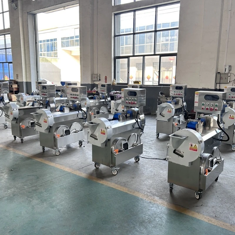 Vegetable Cutting Machine Commercial Dual Head System for Lettuce Cabbage Potato Carrot Onion Food Factory Processing Use