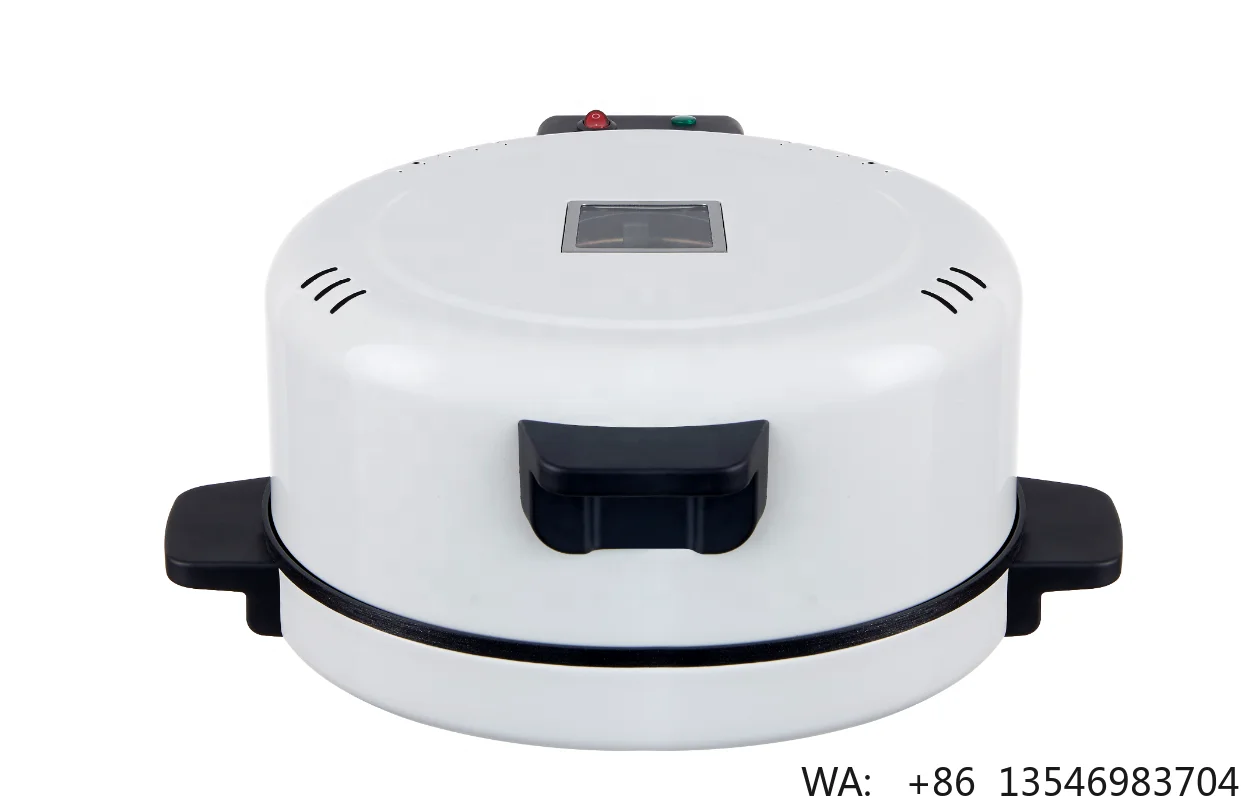 HONGAR Electric Arabic Bread Maker Window 30CM Stainless Steel 1800W 1 lb Capacity Timer Function Household Use CB/EMC Maker