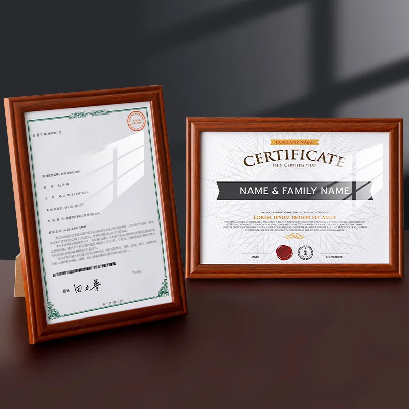 Business License Frame Original Protective Cover A4/A3 License Certificate Authorization Letter Display Photo Frame
