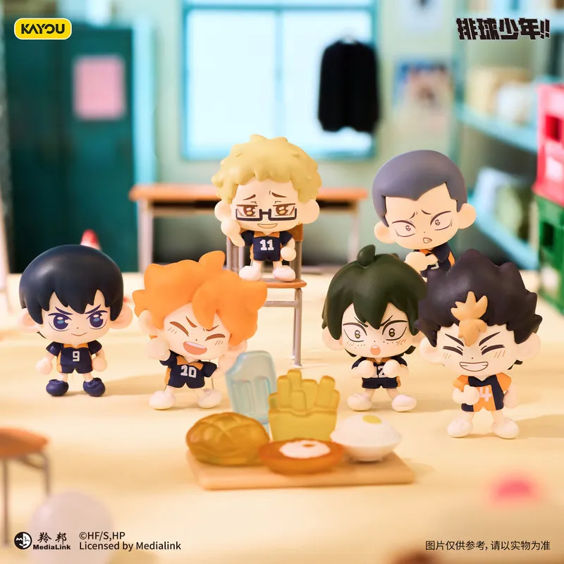 Official Kayou Haikyuu Baby Bean Bag Blind Box Anime Figure Uno University Cute Mini Anime Character Pendant Decor Collect Toy