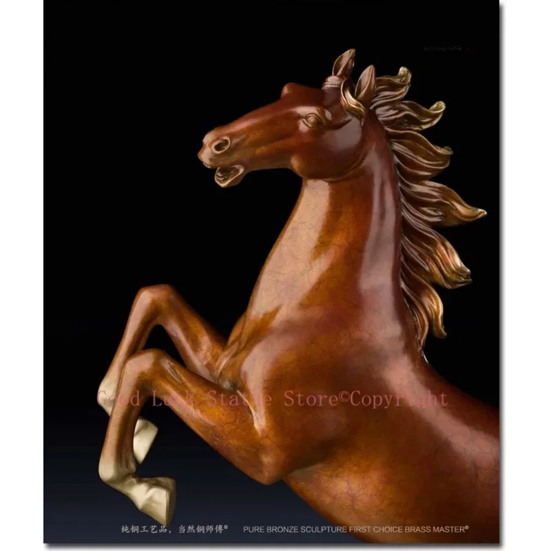 

Large High grade 5A HOME Store business Mascot efficacious Talisman Recruit money Wealth Success HORSE bronze statue gift