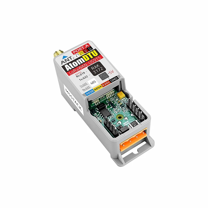 M5Stack officiële Atomic DTU LoRaWAN-basis -US915/EU868 (STM32WLE5CC)