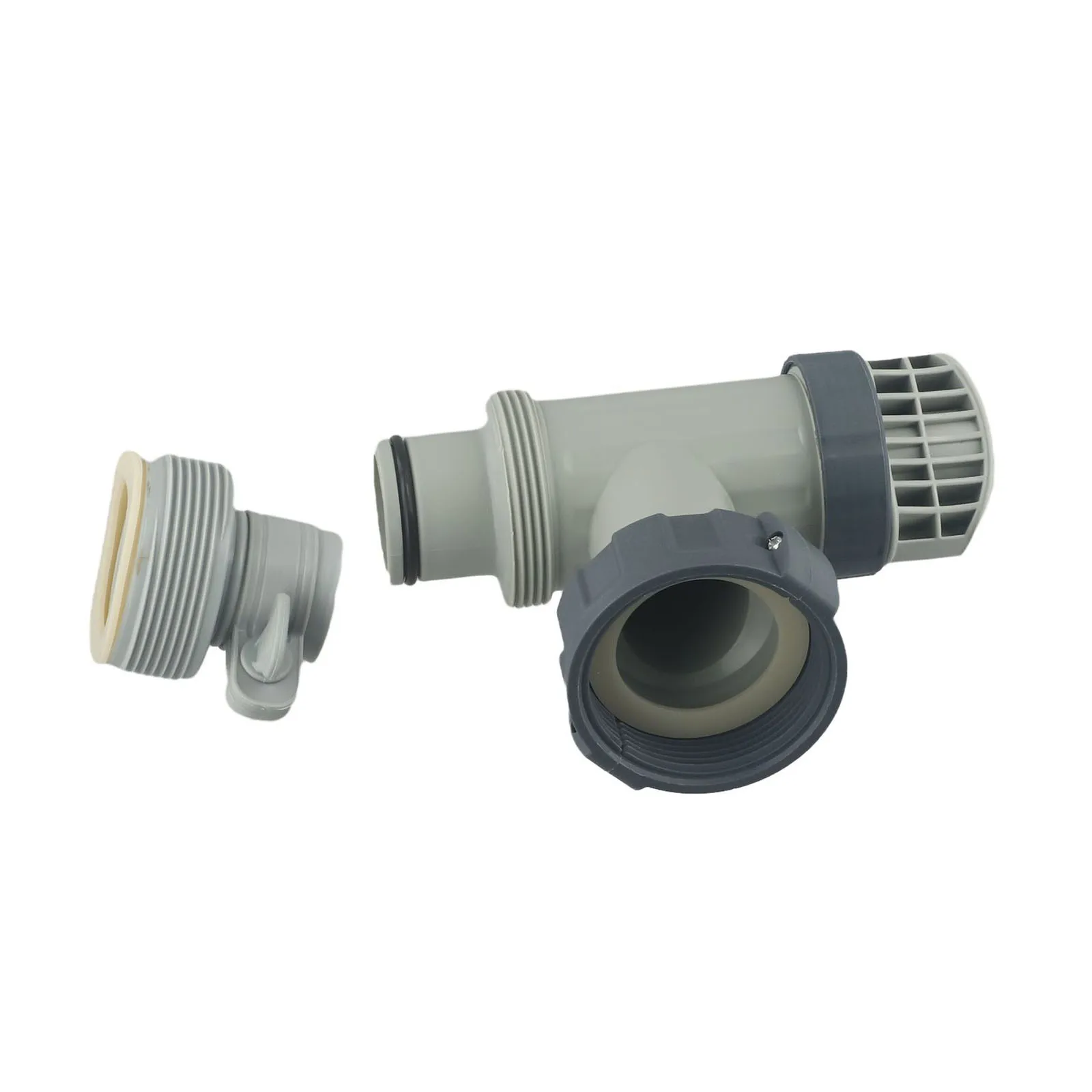 For Intex-Compatible Plunger Valve and Type B Hose Adapter Set for Above Ground Pool Tank Replacement and System Upgrades