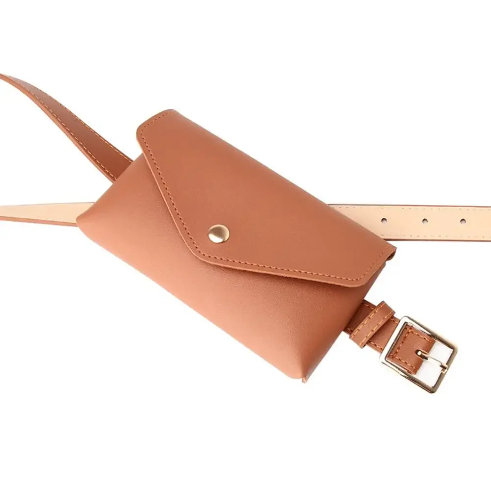 Neue Frauen Taille Taschen PU Leder Fanny Pack Brust Tasche frauen Gürtel Mode Pin Schnalle Dünnen Gürtel Tasche – Detail 19
