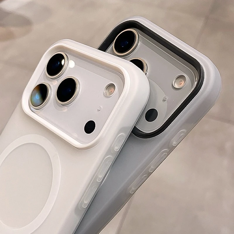 حافظة مغناطيسية شفافة من الدوبامين 17 Pro Max لهاتف iPhone 17Air 16 15 14 13 12 Pro Max Plus 11 غطاء مقاوم للصدمات 2in1