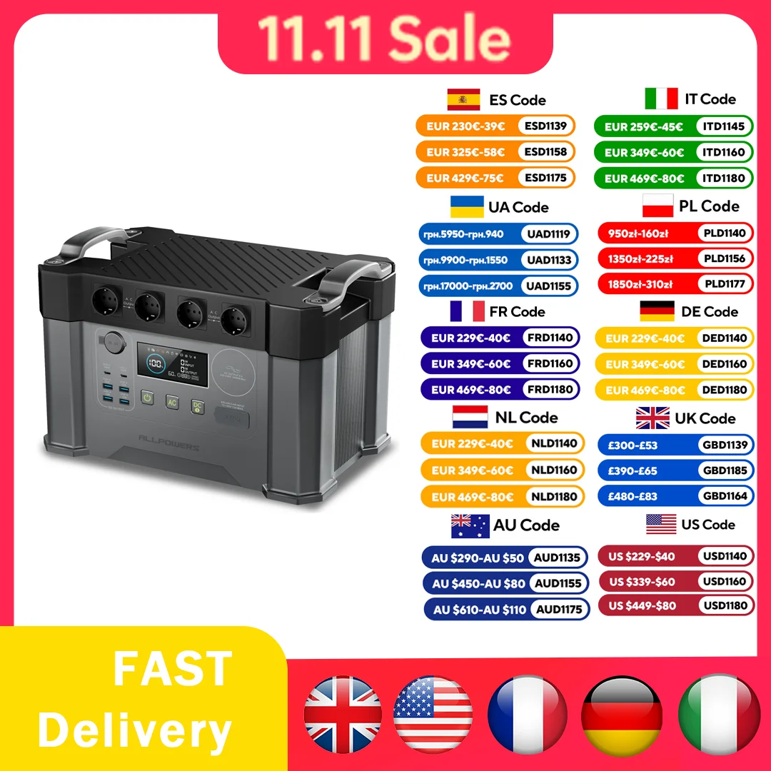 Solar Jump Starter Power Bank - محطة طاقة محمولة ALLPOWERS S2000PRO بقدرة