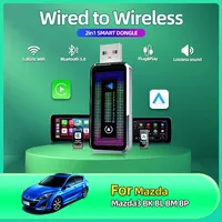 2025 New Wireless CarPlay Android 2 in 1 Auto Adapter USB Dongle Smart Mini Box Plug And Play Universal For Mazda3 BK BL BM BP