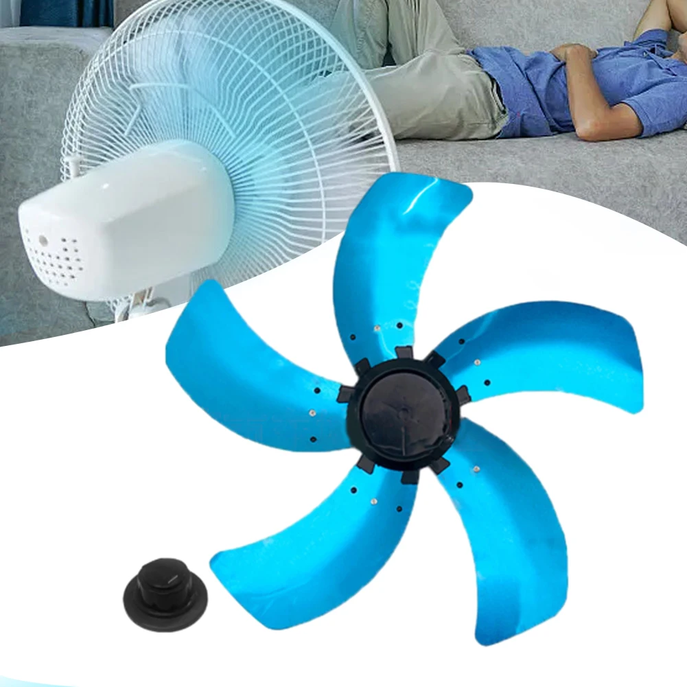 1 Uds. 5 aspas de ventilador de 16 pulgadas, aspas de ventilador para el hogar con Base de cubierta de tuerca, ventilador de pie o accesorios de repuesto para ventilador de mesa