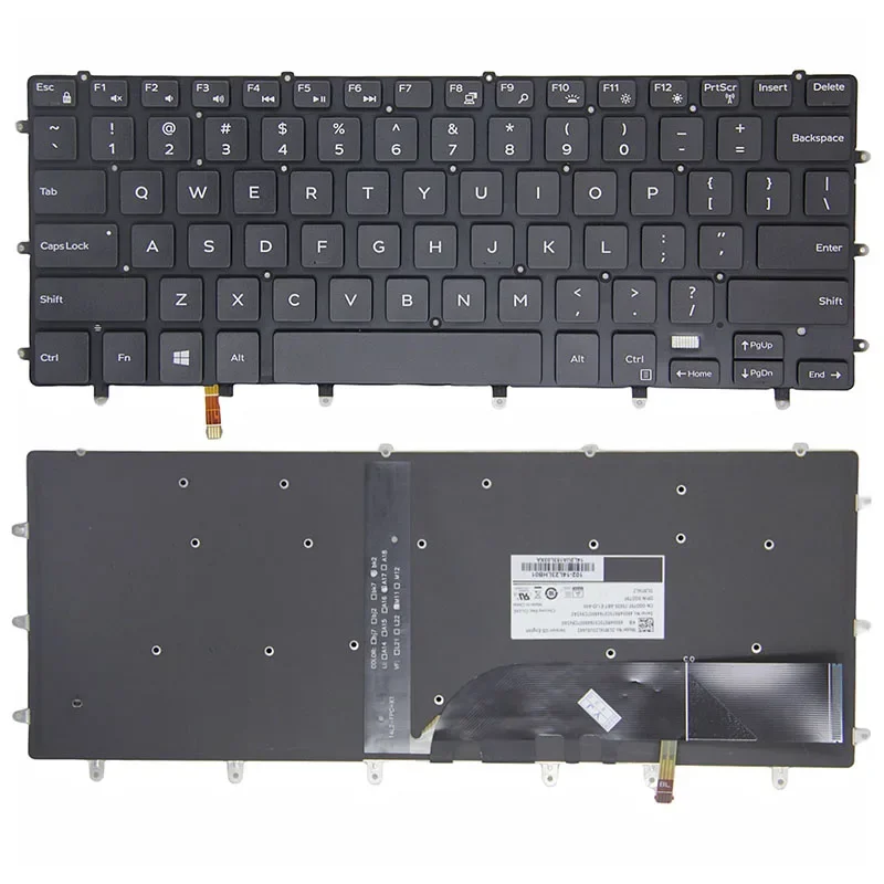 

US Backlight Backlit Keyboard For Dell Precision 5510 5520 5530 5540 Black Color